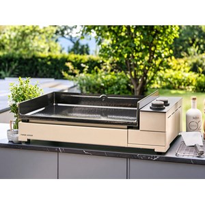Plancha à gaz premium 60 chassis acier noir et gris - forge adour