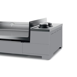 Plancha à gaz premium 60 chassis acier noir et gris - forge adour