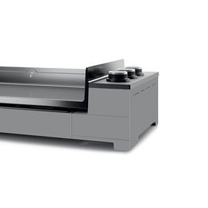 Plancha à gaz premium 75 chassis acier noir et gris - forge adour