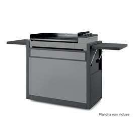 Chariot en acier fermé noir et gris clair premium 75 - forge adour