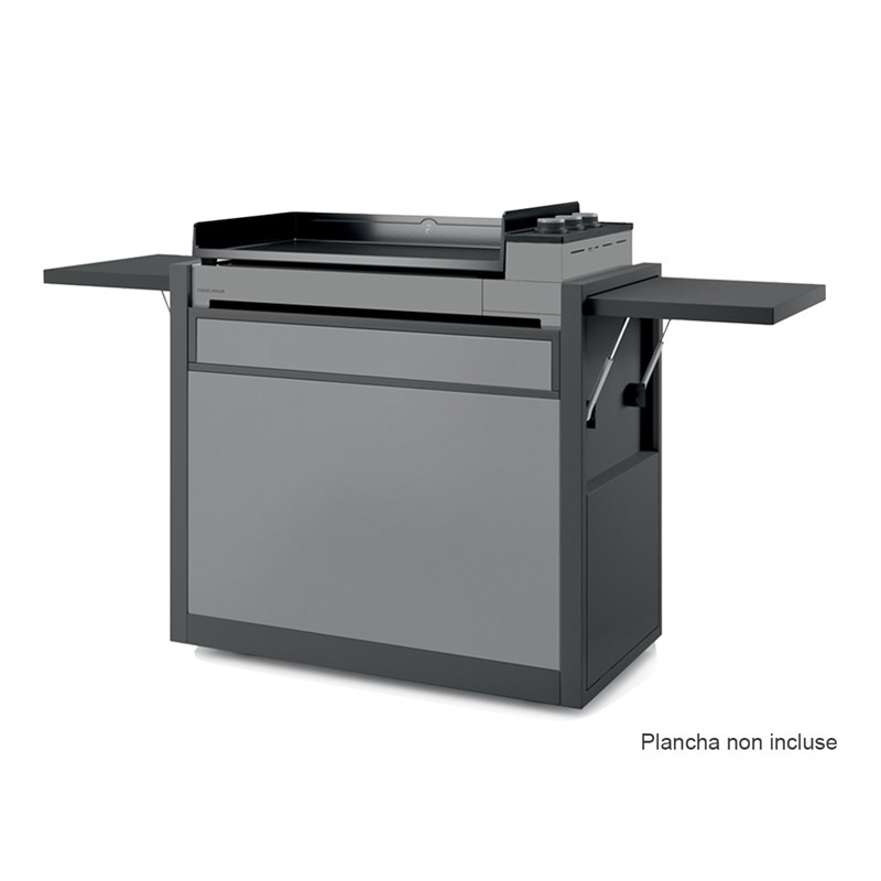 Forge Adour - Chariot en acier fermé noir et gris clair premium 75 - forge adour