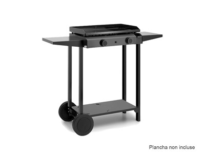 Chariot en acier base 60 pour plancha - forge adour