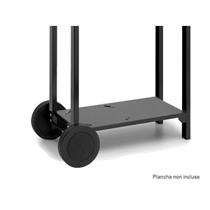 Chariot en acier base 60 pour plancha - forge adour