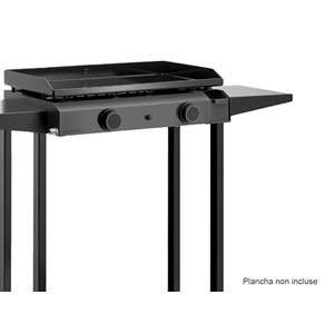 Chariot en acier base 60 pour plancha - forge adour