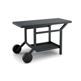 Table pour plancha roulante en acier noir - forge adour