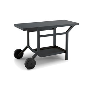 Table pour plancha roulante en acier noir - forge adour