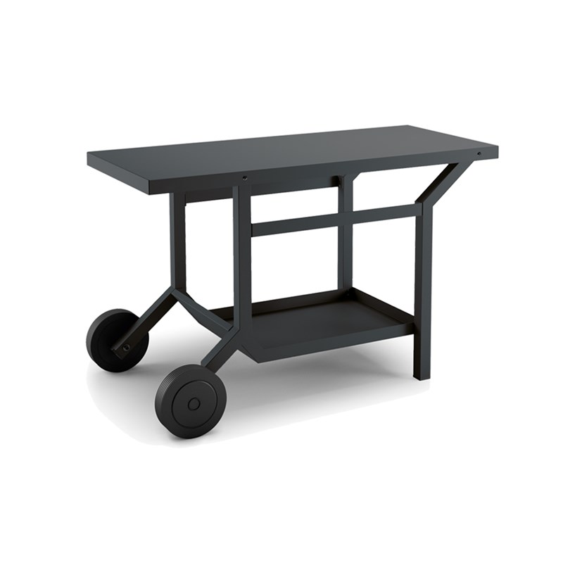 Table pour plancha roulante en acier noir - forge adour