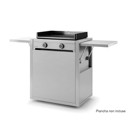 Chariot en inox modern fermé 60 - forge adour
