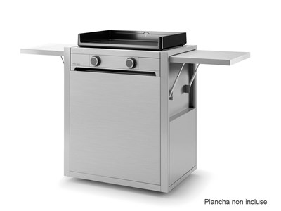 Chariot en inox modern fermé 60 - forge adour