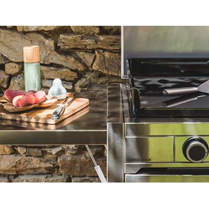 Chariot en inox modern fermé 75 - forge adour