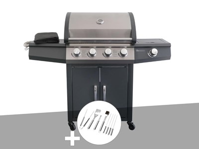 Barbecue à gaz piretto + malette 8 ustensiles - jardideco