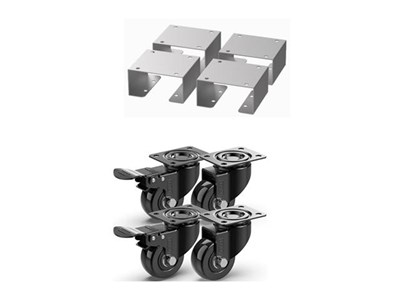 Kit roues meuble de cuisine extérieure - le marquier