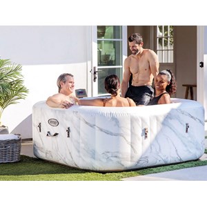 Spa gonflable purespa calacatta carré bulles 4 places - intex