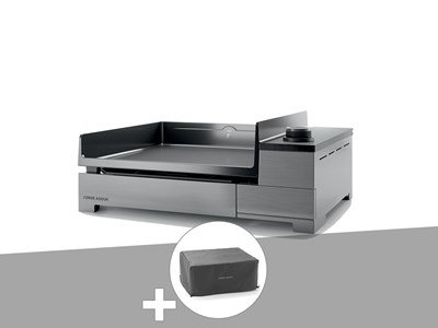 Plancha électrique premium 45 inox avec housse - forge adour