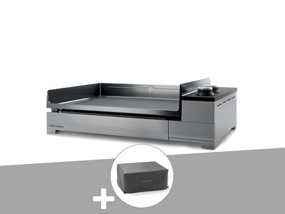 Plancha électrique premium 60 inox avec housse - forge adour