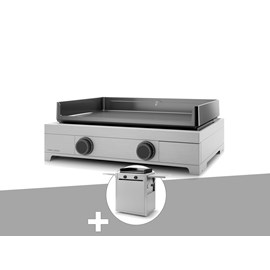 Plancha gaz modern 60 inox avec chariot - forge adour