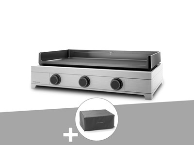 Plancha gaz modern 75 inox avec housse - forge adour