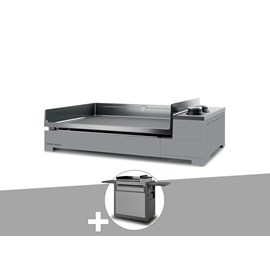 Plancha gaz premium 60 acier avec chariot - forge adour