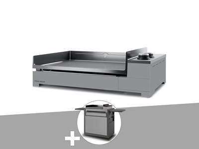 Plancha gaz premium 60 acier avec chariot - forge adour