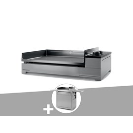 Plancha gaz premium 60 inox avec chariot - forge adour