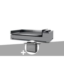 Plancha gaz premium 75 acier avec chariot - forge adour