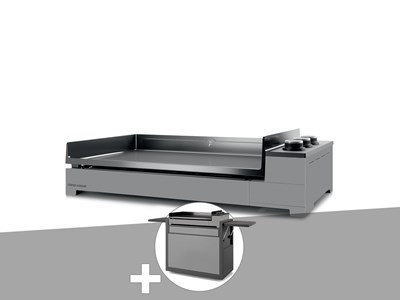 Plancha gaz premium 75 acier avec chariot - forge adour