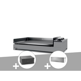 Plancha gaz premium 75 acier avec housse et couvercle pour plancha - forge adour