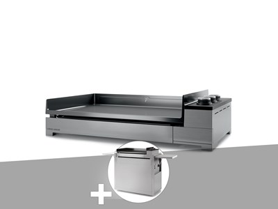 Plancha gaz premium 75 inox avec chariot - forge adour