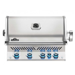 Barbecue à gaz encastrable prestige pro 500 inox avec rôtissoire - napoleon