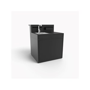 Meuble de cuisine extérieure comptoir bar évier acier noir fermé - forge adour