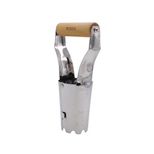 Plantoir à bulbes ø 6 cm en acier inoxydable, manche bois fsc - nature