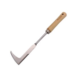 Couteau grattoir en acier inoxydable, manche bois fsc - nature