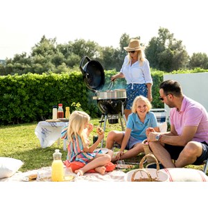 Barbecue à charbon charcoal kettle pro 47 cm + rôtissoire - napoleon