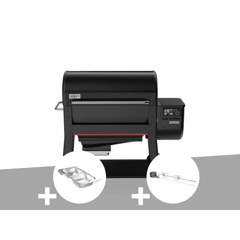 Weber - Barbecue à pellets searwood xl 600 + kit de fumage + rôtissoire - weber