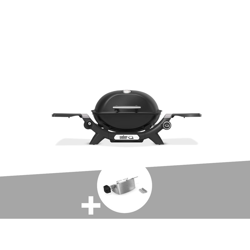 Weber - Barbecue à gaz q 1200n noir + rôtissoire - weber