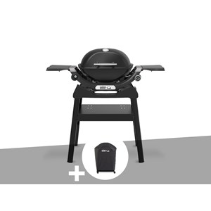 Barbecue à gaz q 1200n noir avec pied + housse - weber