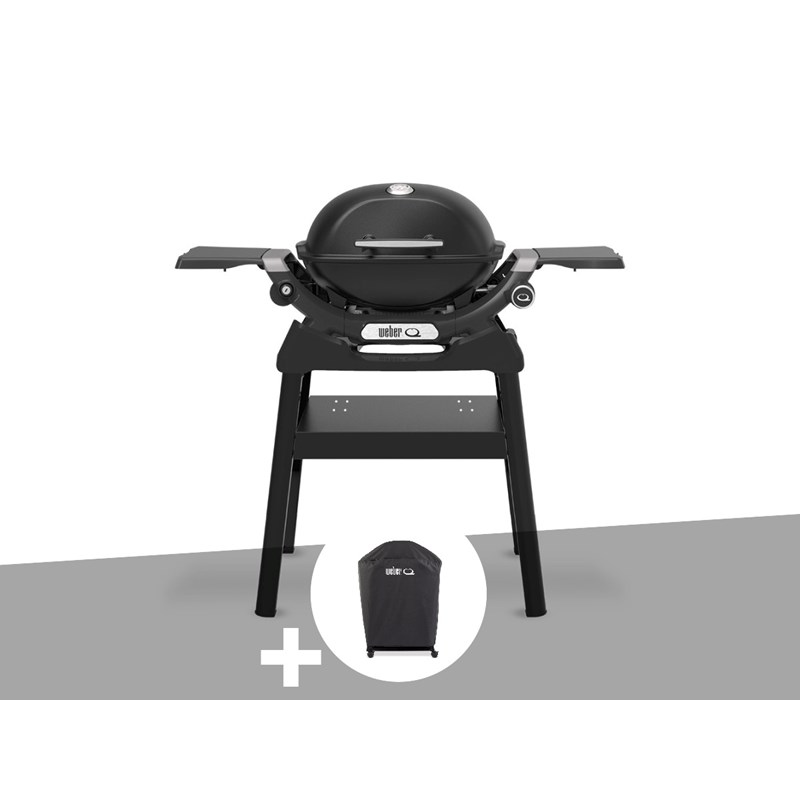 Weber - Barbecue à gaz q 1200n noir avec pied + housse - weber