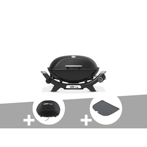 Barbecue à gaz q 2100n noir + housse + plancha (1&nbsp;2) - weber