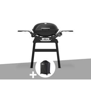 Barbecue à gaz q 2200n noir avec pied + housse - weber