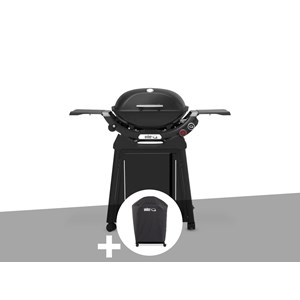 Barbecue à gaz q 2800n+ chariot noir + housse - weber