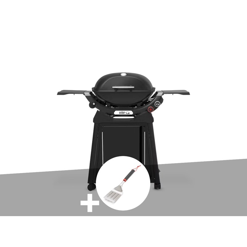 Barbecue à gaz q 2800n+ chariot noir + spatule - weber