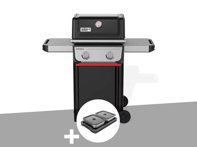 Barbecue à gaz spirit e-210 + kit de préparation et de service - weber