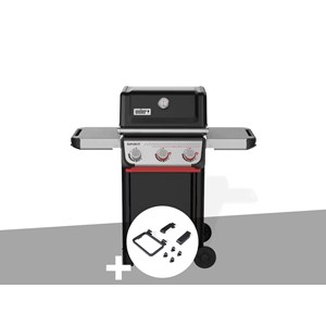 Barbecue à gaz spirit e-325 + set d'accessoires clipsables weber works - weber