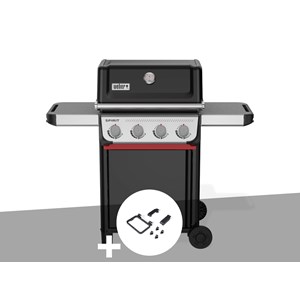 Barbecue à gaz spirit e-410 + set d'accessoires clipsables weber works - weber