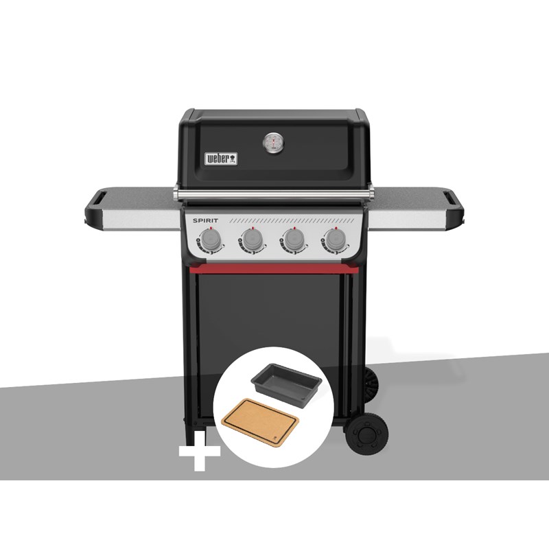 Barbecue à gaz spirit e-410 + bac et planche à découper weber works - weber