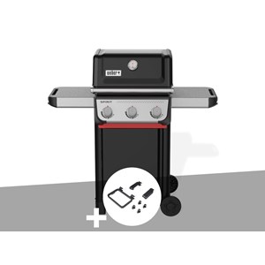 Barbecue à gaz spirit e-310 + set d'accessoires clipsables - weber