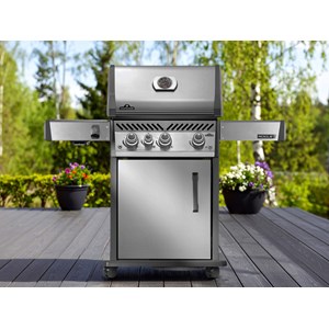 Barbecue à gaz rogue pro inox 3 brûleurs + 1 sizzle zone - napoléon