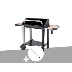 Barbecue charbon vulcano 3000 + kit tournebroche - somagic