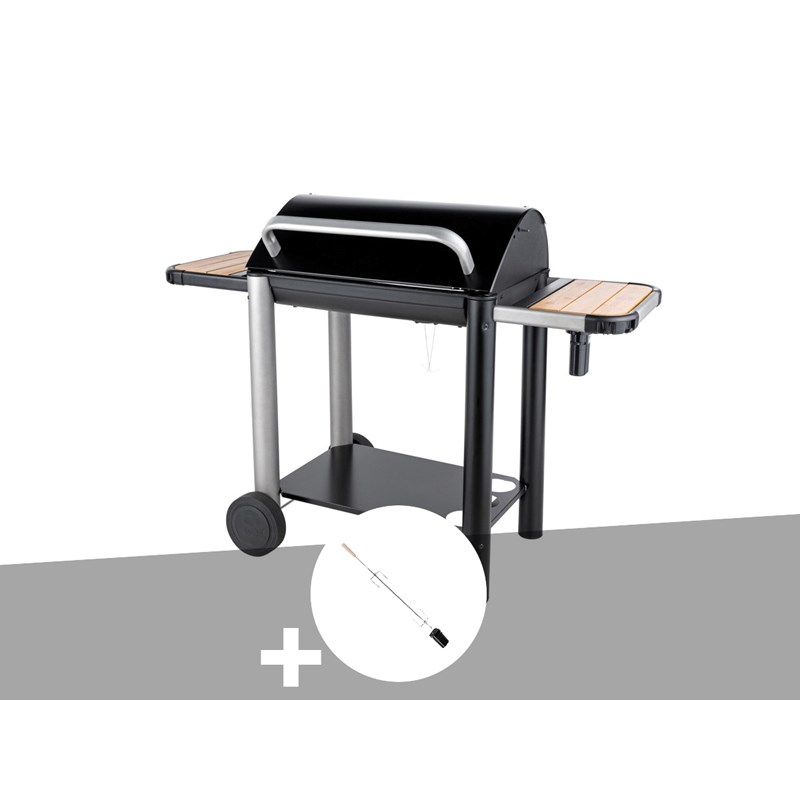 Somagic - Barbecue charbon vulcano 3000 + kit tournebroche - somagic