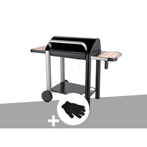 Barbecue charbon vulcano 3000 + gant de protection - somagic